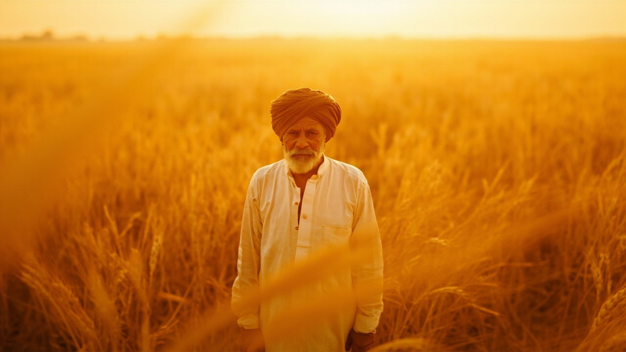 JAT Farmer in golden wheat field